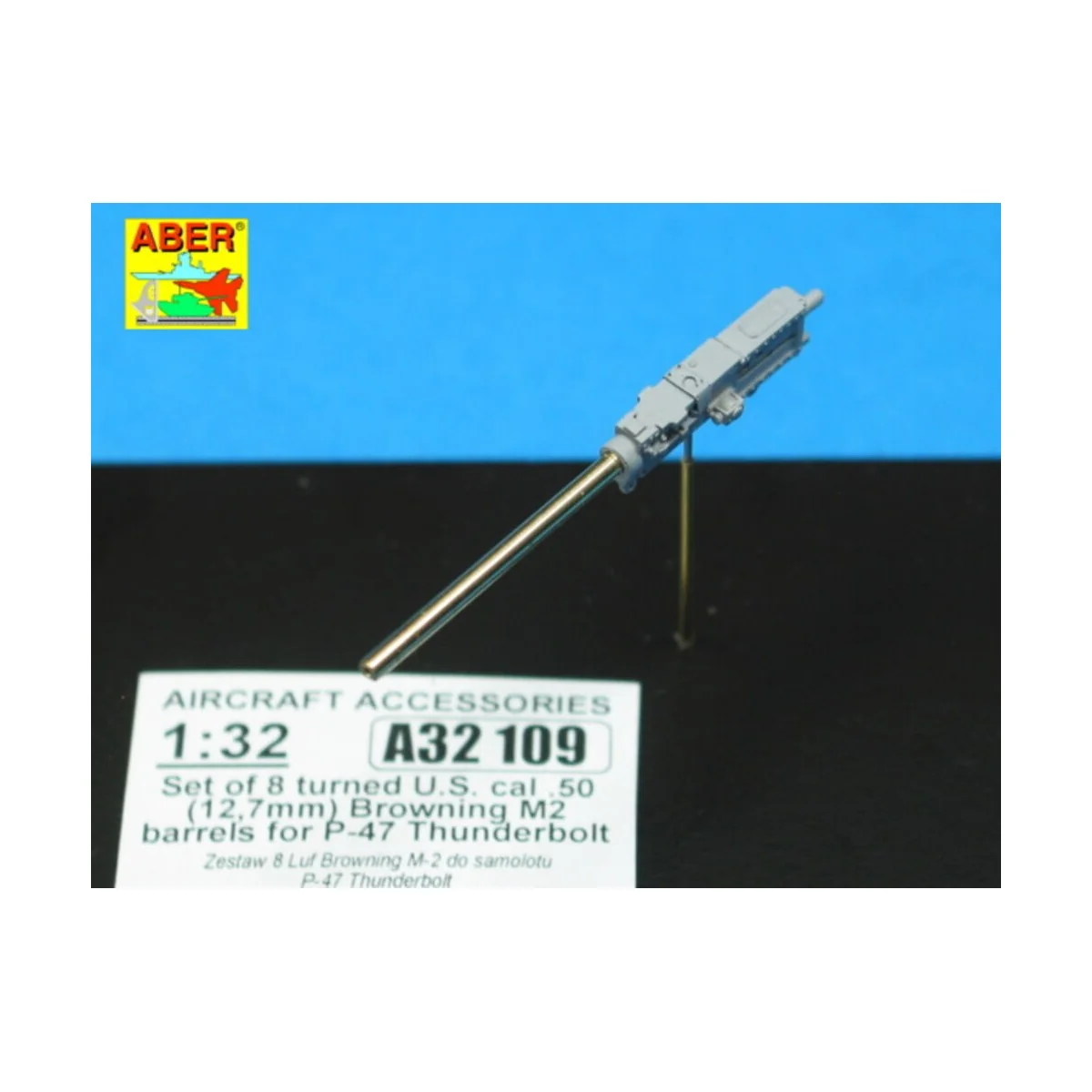 8 Browning M2 barrels for P-47 Thunderbolt, 1/32 - Aber Models A32 109