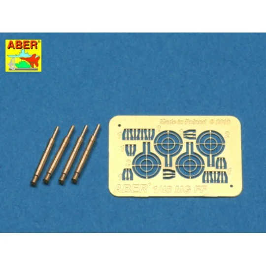4 barrels for MG FF, 1/48 - Aber Models A48 008