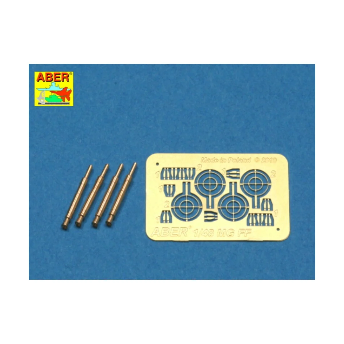 4 barrels for MG FF, 1/48 - Aber Models A48 008