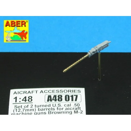 2 standard barrels for aircraft Browning M2, 1/48 - Aber Models A48...