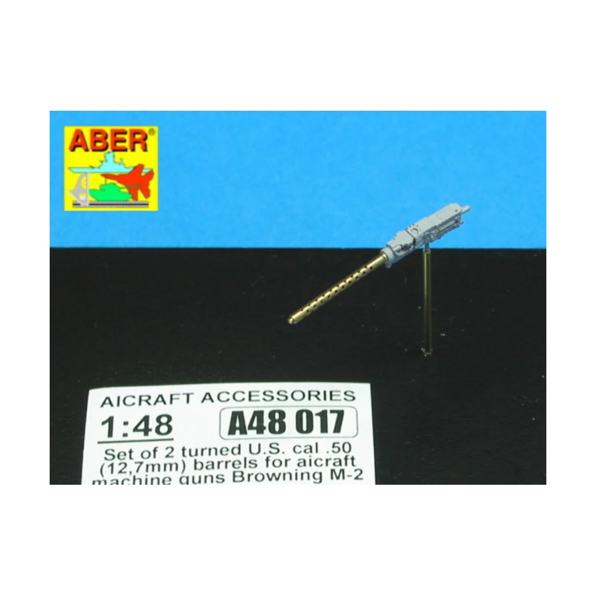 2 standard barrels for aircraft Browning M2, 1/48 - Aber Models A48...
