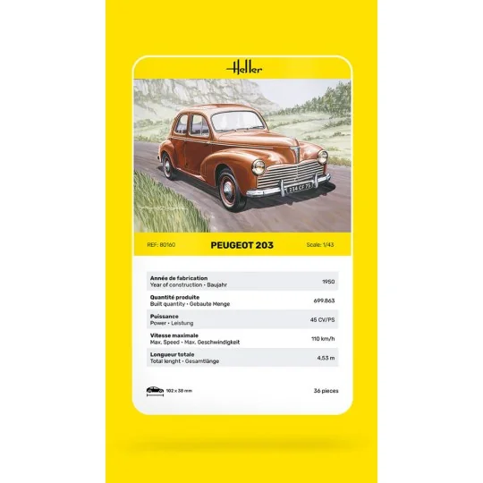 Peugeot 203, 1/43 - Heller 80160