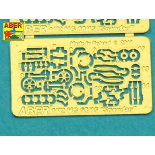 Set of two barrels for lMG 08/15 Spandau, 1/72 - Aber Models A72 001