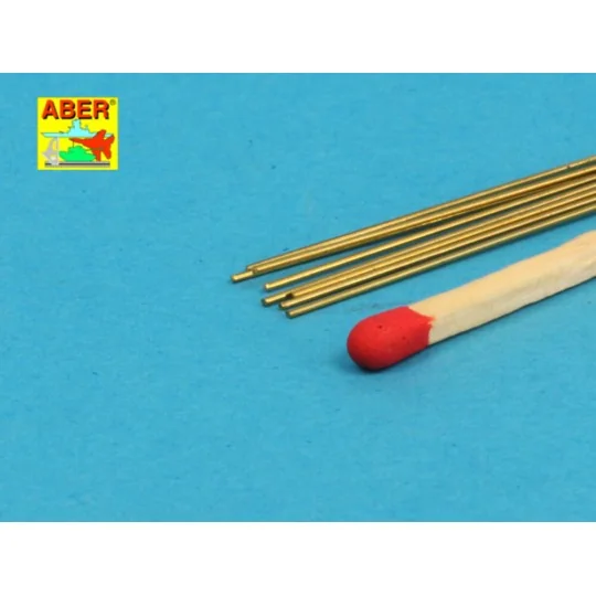 Brass round rods 0, 5mm lenght 250mm x 8 pcs. - Aber Models BR 05