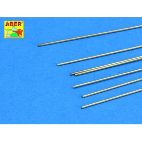 Brass round rods 0, 7mm length 250mm x7pcs - Aber Models BR 07