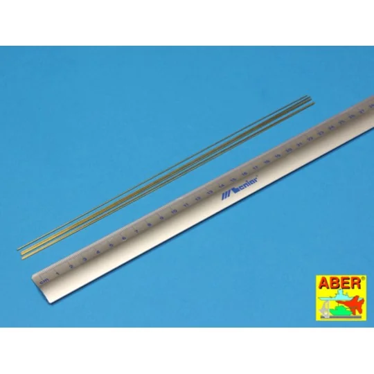 Brass round rods 0, 8mm length 250mm x6pcs - Aber Models BR 08