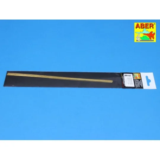 Brass round rods 0, 7mm length 250mm x7pcs - Aber Models BR 07