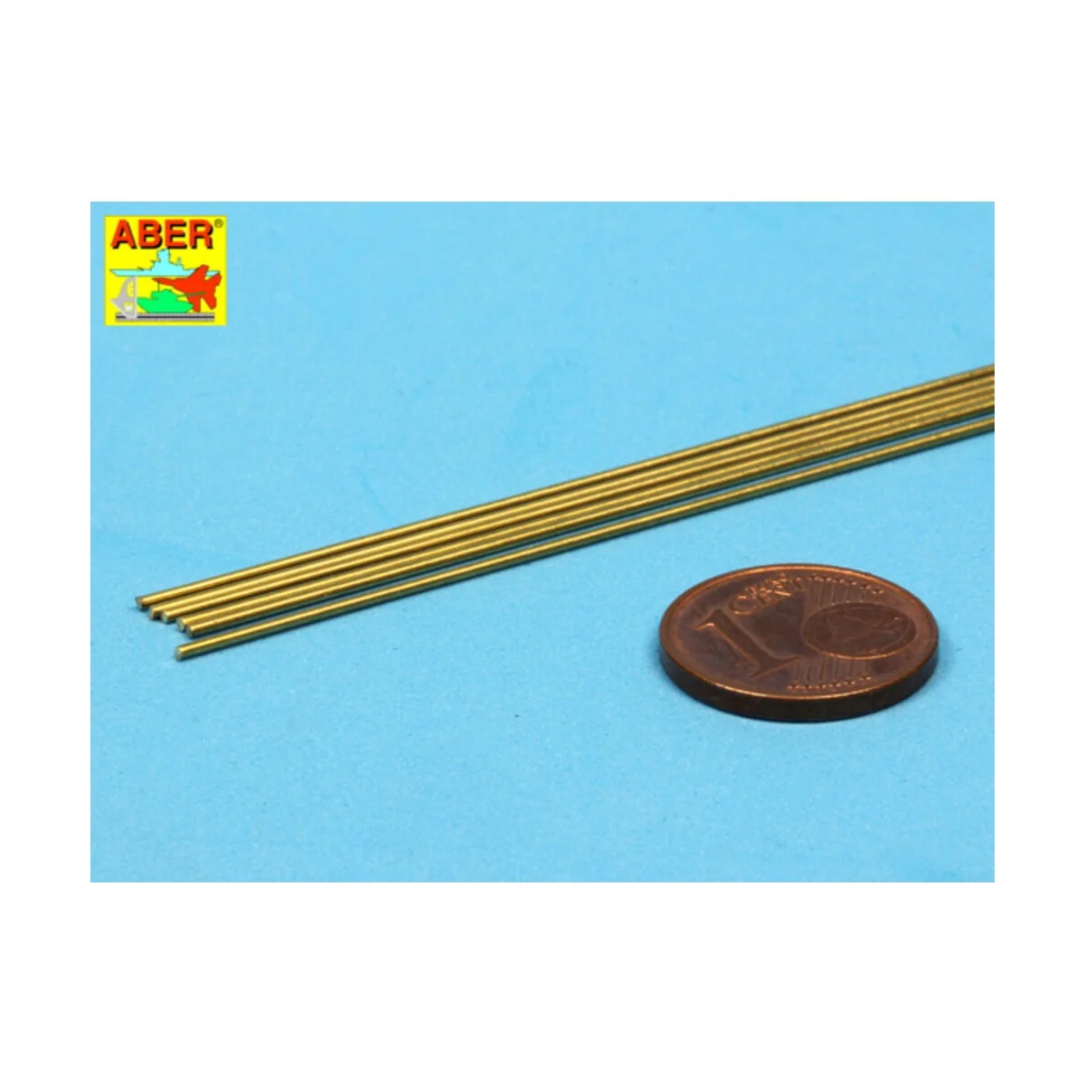 Brass round rods 0, 8mm length 250mm x6pcs - Aber Models BR 08