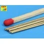 Brass round rods 1, 0mm length 250mm x 5 pcs. - Aber Models BR 10