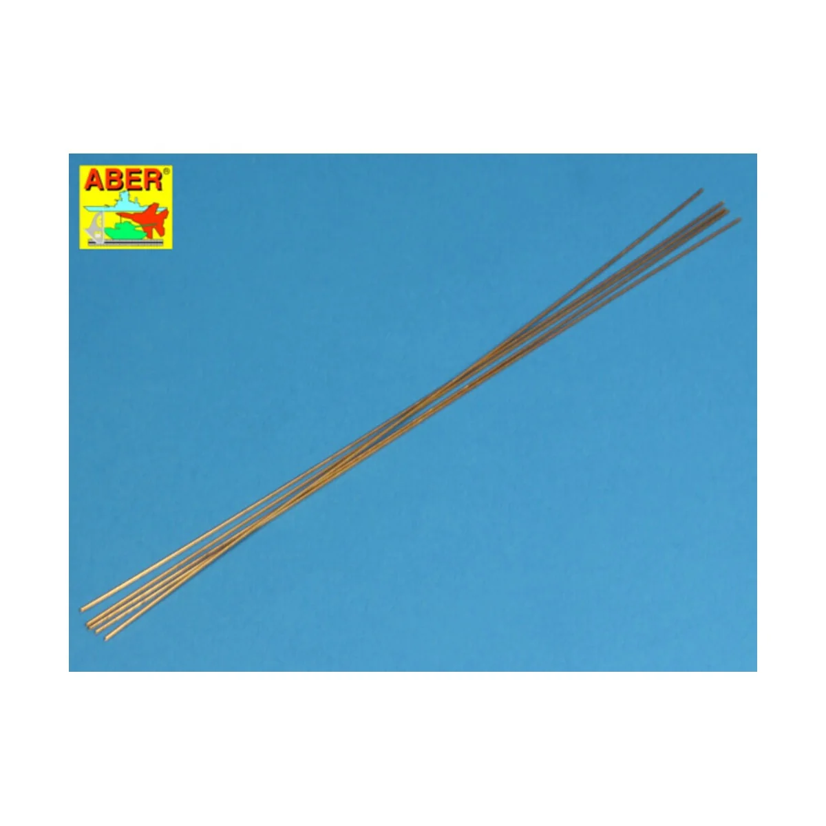 Brass round rods 1, 0mm length 250mm x 5 pcs. - Aber Models BR 10