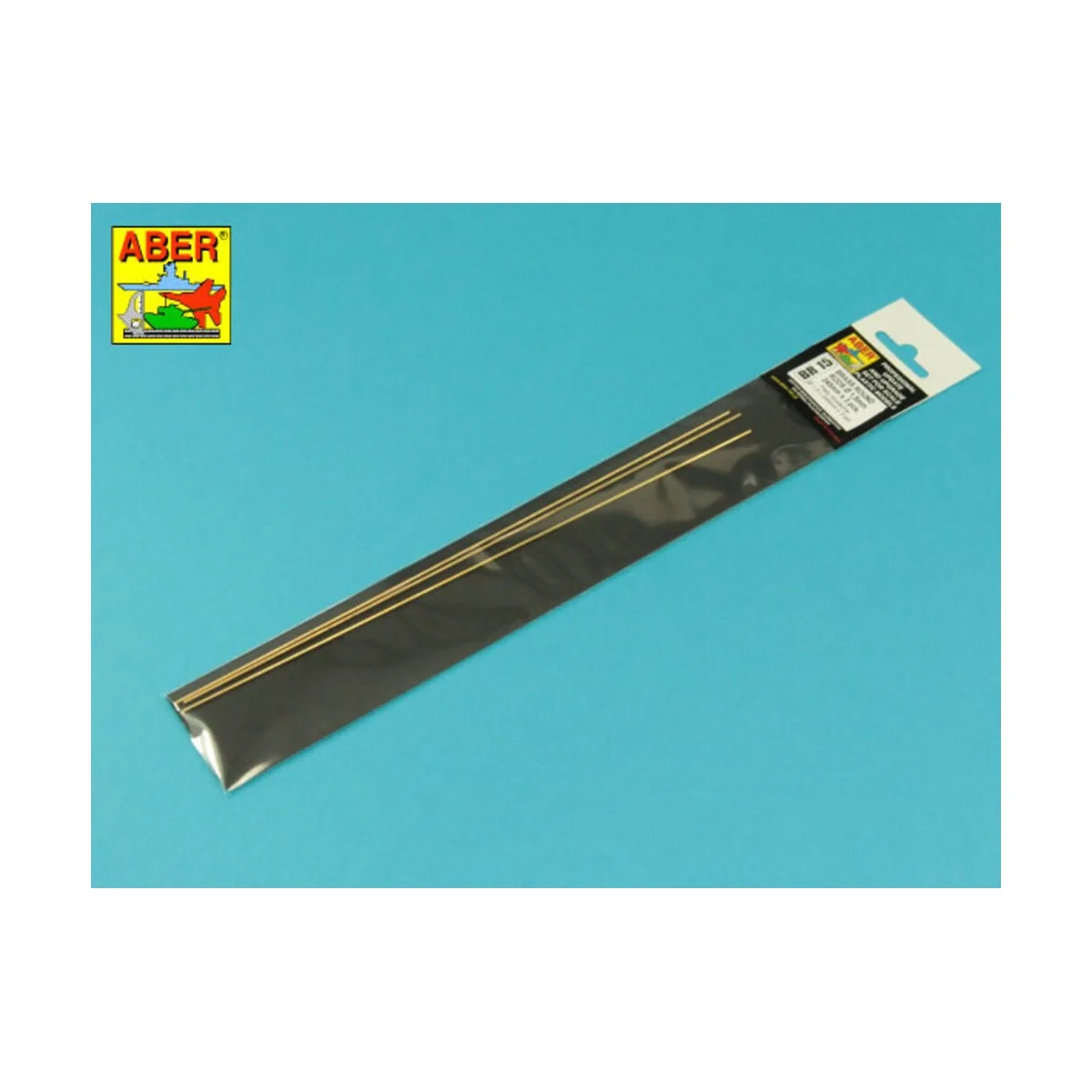 Brass round rods ? 1, 5mm length 245mm x 3 pcs. - Aber Models BR 15