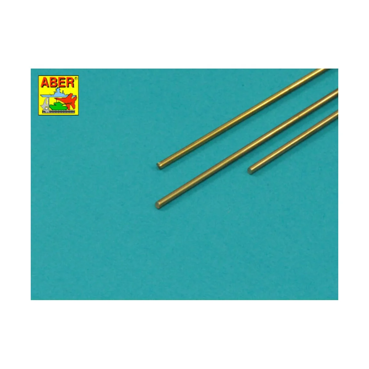 Brass round rods ? 1, 5mm length 245mm x 3 pcs. - Aber Models BR 15