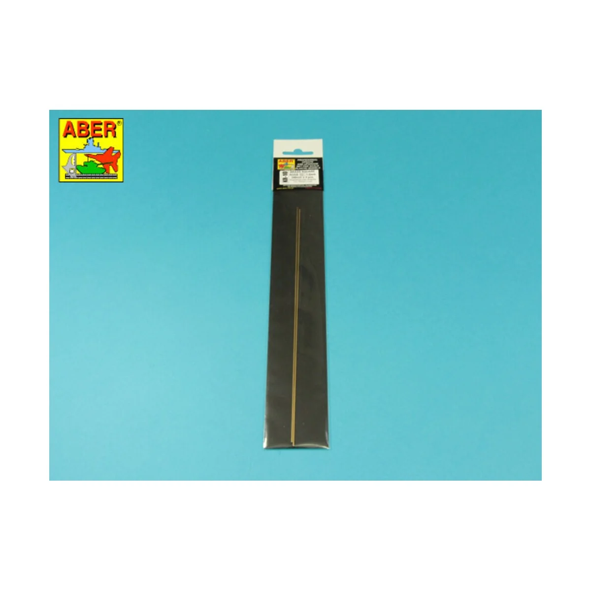 Brass square rods 1, 0mm length 245mm x2 pcs. - Aber Models KR 10