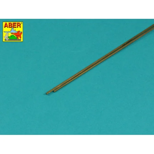 Brass hexagonal rods 1, 5mm length 245mm x2 pcs. - Aber Models HR -15