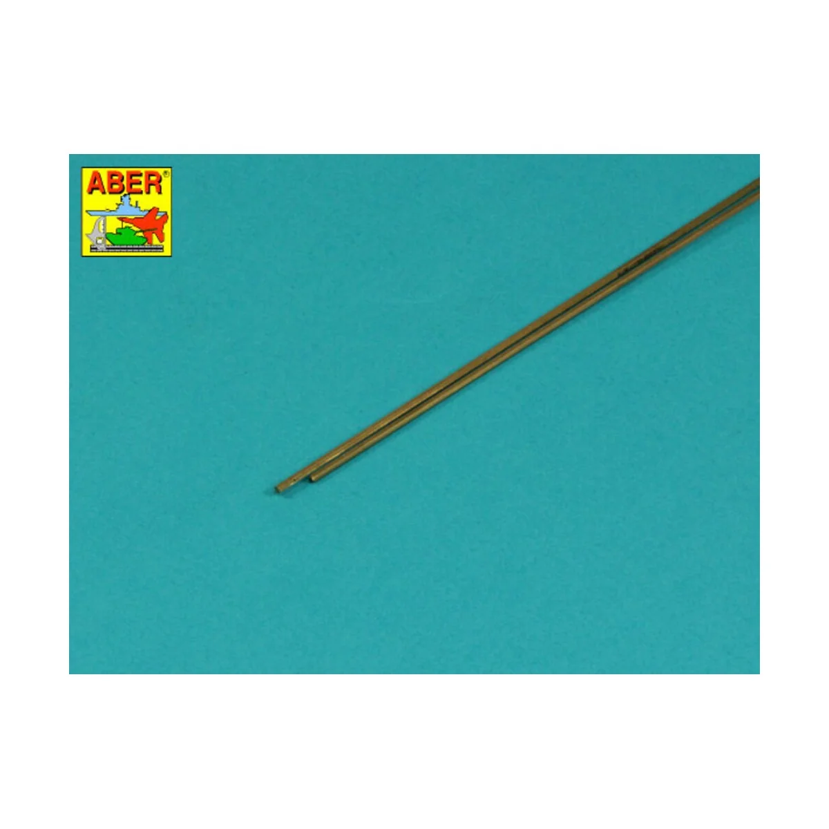 Brass hexagonal rods 1, 5mm length 245mm x2 pcs. - Aber Models HR -15