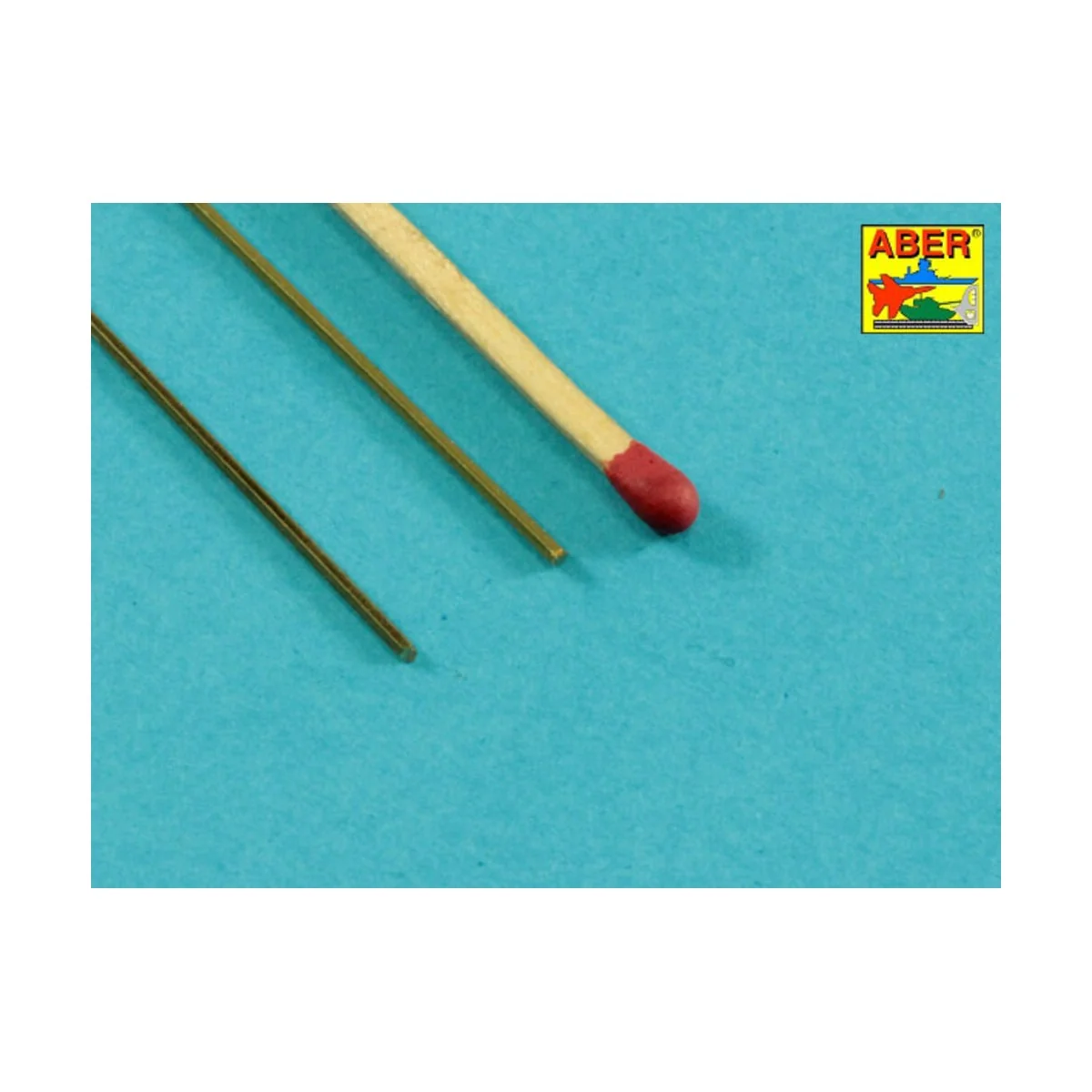 Brass hexagonal rods 1, 0mm length 245mm x2 pcs. - Aber Models HR- 10