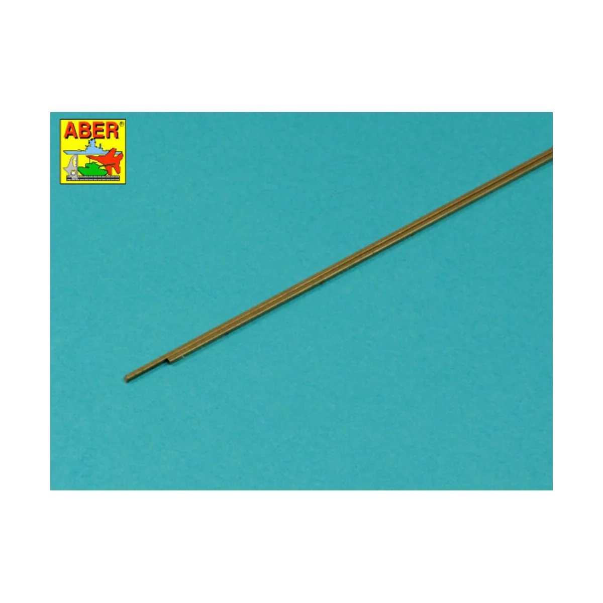 Brass square rods 1, 0mm length 245mm x2 pcs. - Aber Models KR 10