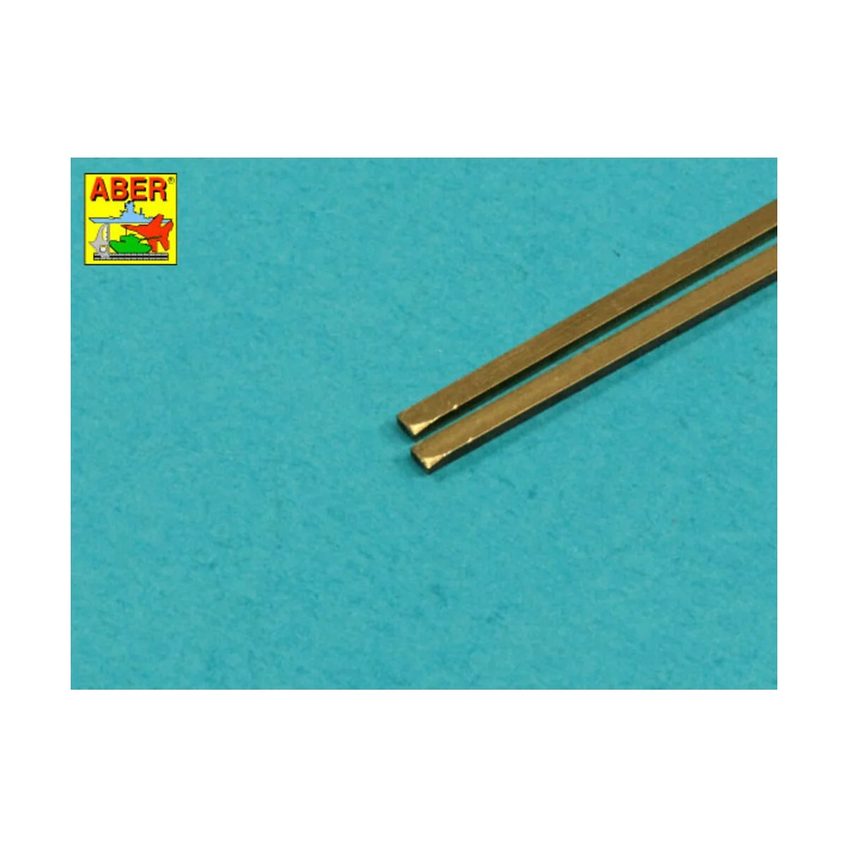 Brass square rods 1, 5 mm length 245mm x2 pcs. - Aber Models KR 15
