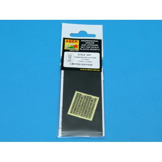 Letters & Numbers (1, 5 mm high) - Aber Models R-02