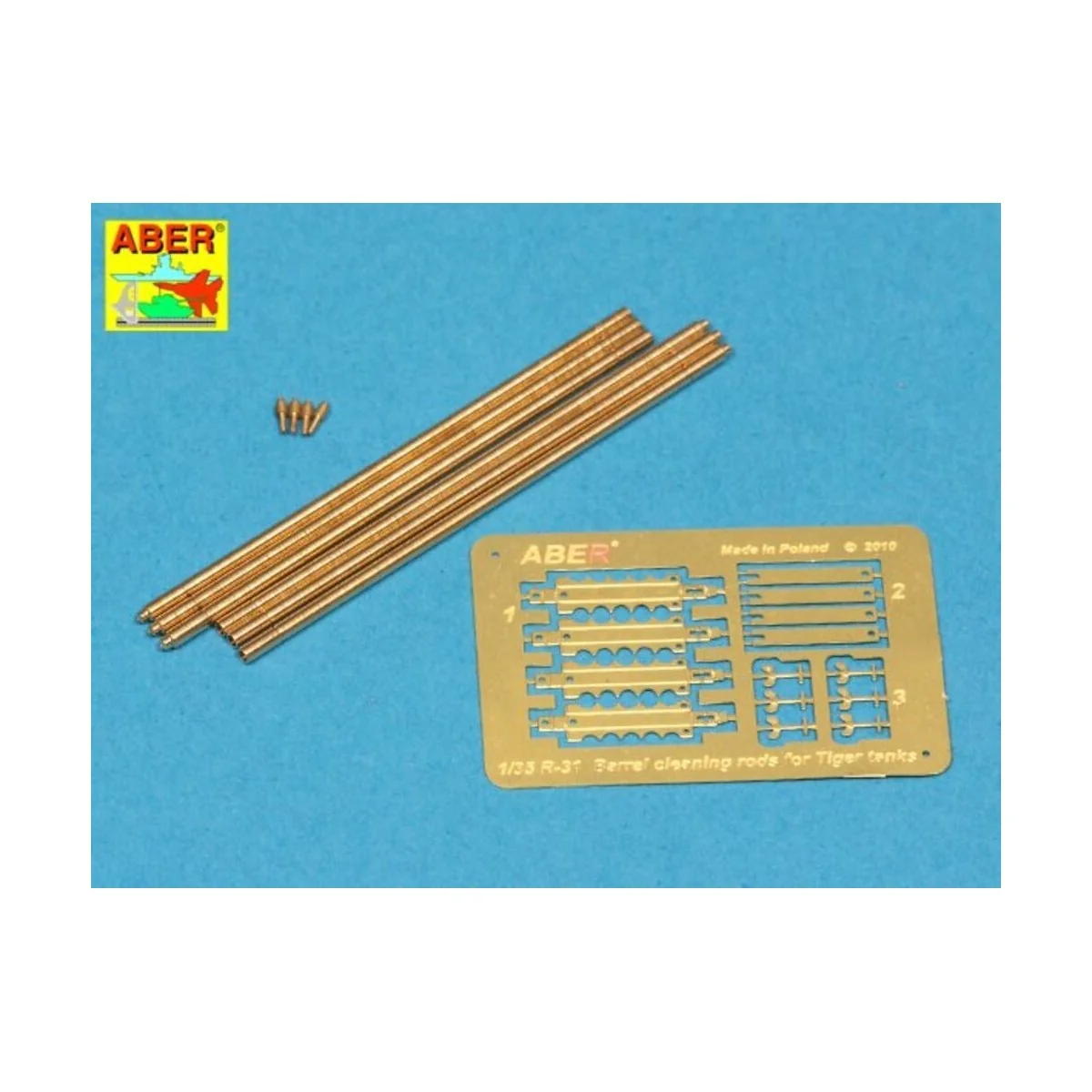 Barrel cleaning rods for King Tiger - Aber Models R-32