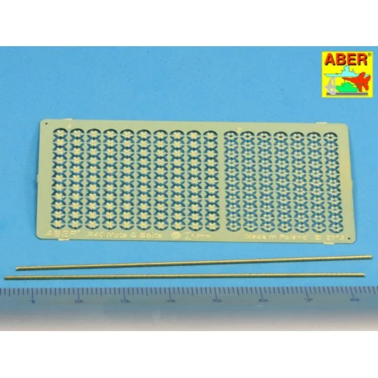 Hexagonal bolts & nuts 1, 5mm useful for 1/16 scale - Aber Models R-40