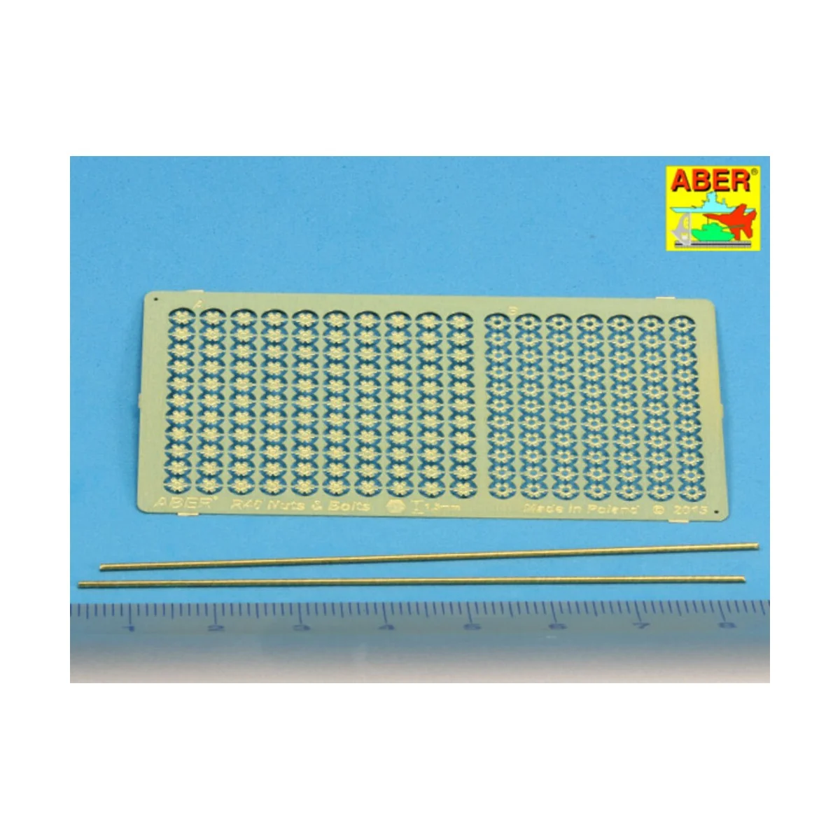 Hexagonal bolts & nuts 1, 5mm useful for 1/16 scale - Aber Models R-40