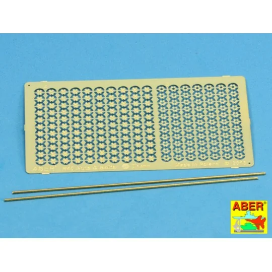 Hexagonal bolts & nuts 1, 5mm useful for 1/16 scale - Aber Models R-40