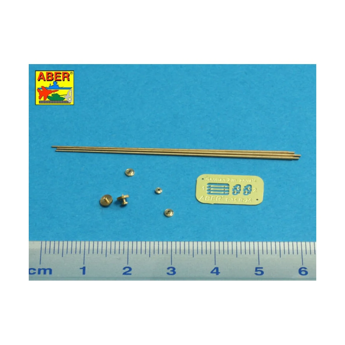 German 2m aerials with rings x 3 - Aber Models R-42