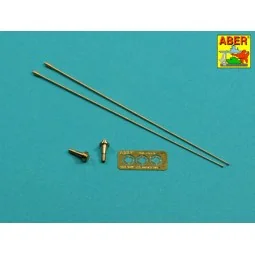 Set of 2 NATO antennas with mount bases - Aber Models R-44 2