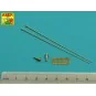 Set of 2 NATO antennas with mount bases - Aber Models R-44