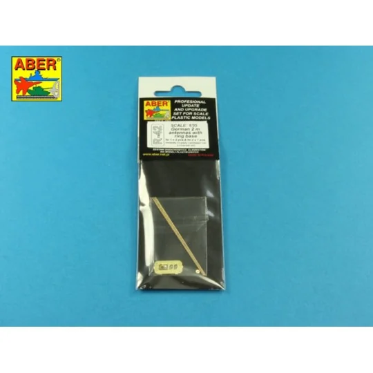 German 2m aerials with rings x 3 - Aber Models R-42