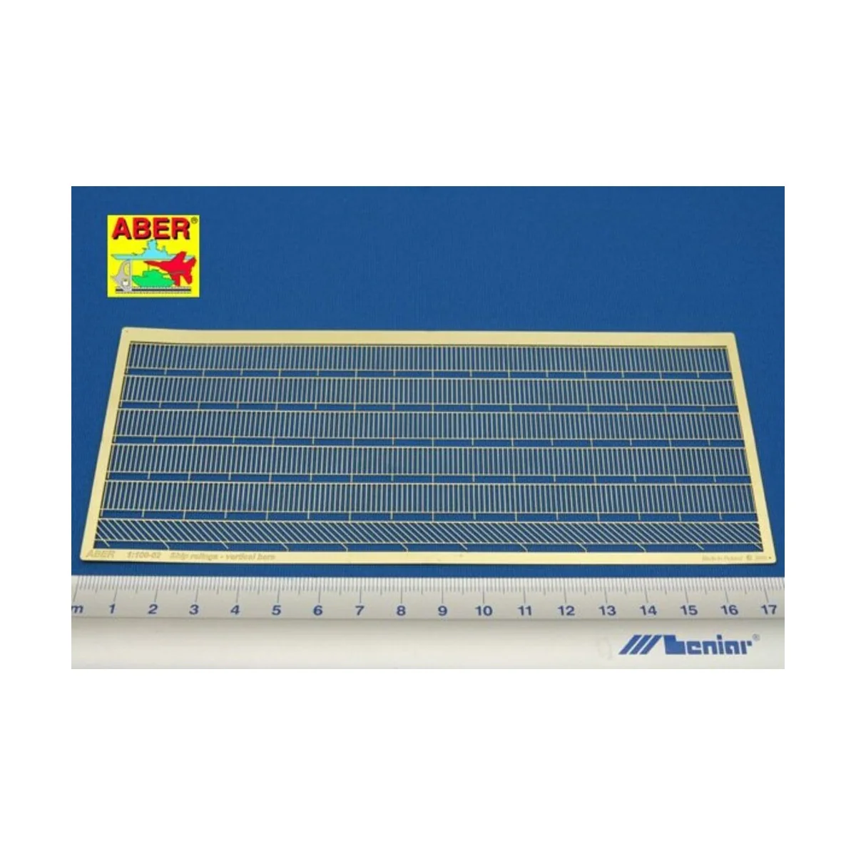 Ships railing -vertical bars, 1/100 - Aber Models RE-100-02