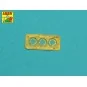 Set of 2 NATO antennas with mount bases - Aber Models R-44