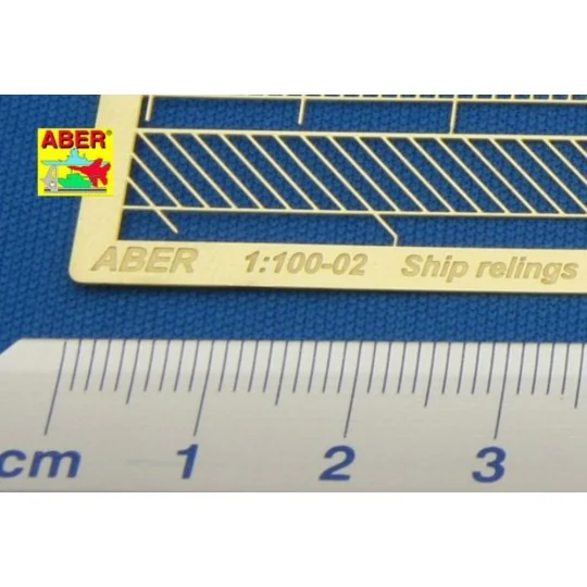Ships railing -vertical bars, 1/100 - Aber Models RE-100-02