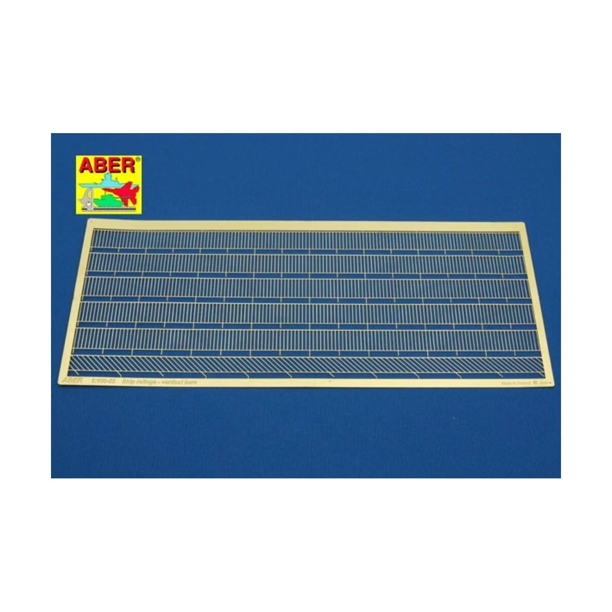 Ships railing -vertical bars, 1/100 - Aber Models RE-100-02