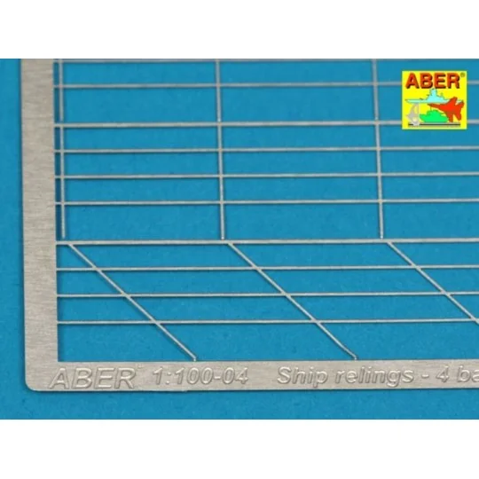 Railing four horizontal bars, 1/100 - Aber Models RE-100-04
