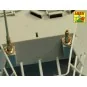 Set of 2 NATO antennas with mount bases - Aber Models R-44