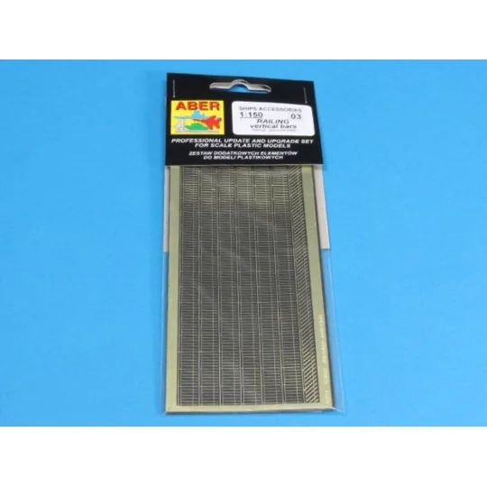 Ships railing -vertical bars, 1/150 - Aber Models RE-150-03