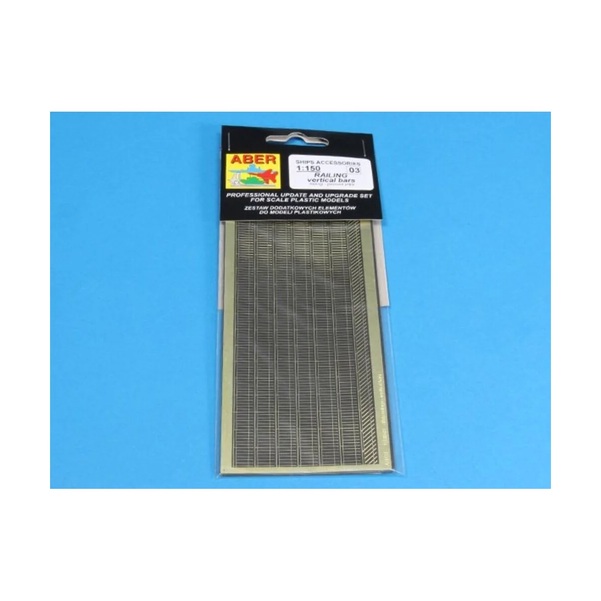 Ships railing -vertical bars, 1/150 - Aber Models RE-150-03