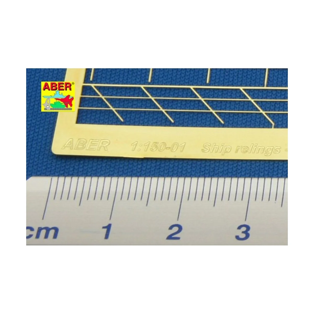 Railing 3 bar, horizontal, 1/150 - Aber Models RE-150-01