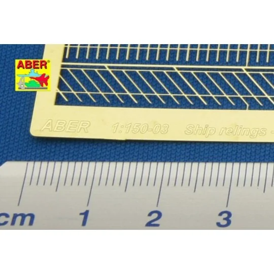 Ships railing -vertical bars, 1/150 - Aber Models RE-150-03