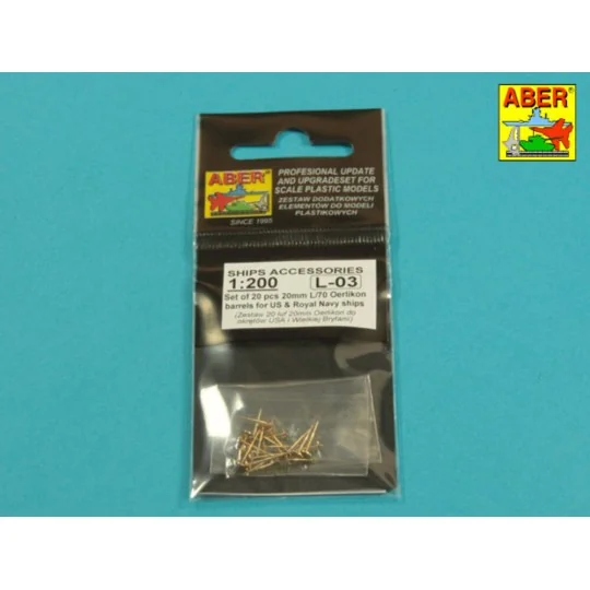 Set of 20 pcs 20 mm L/70 Oerlikon Mk.10 barrels for US Navy ships, ...