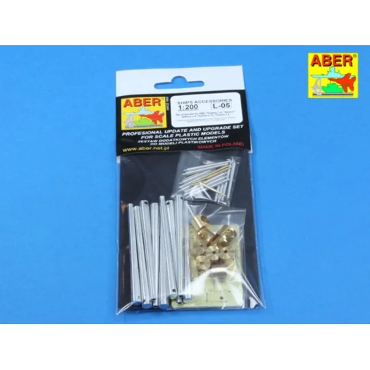 Set of barrels for HMS Rodney or Nelson, 1/200 - Aber Models RE-200...