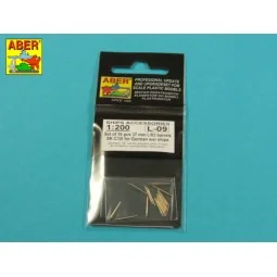 Set of 16 pcs 37 mm L/83 barrels SK C/30 for German ships, 1/200 - ...