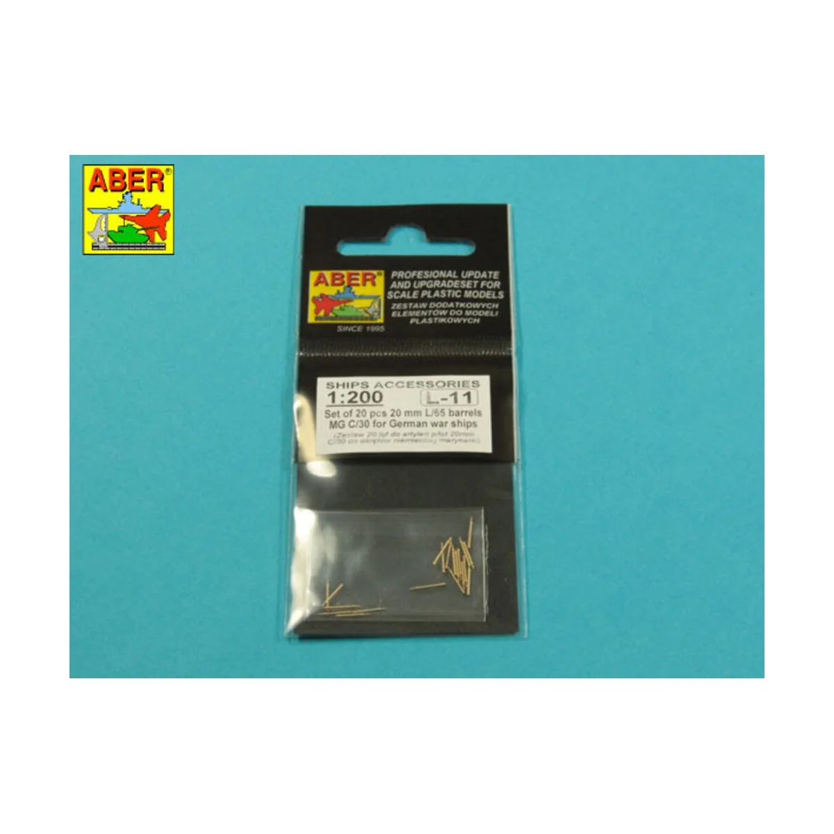 Set of 20 pcs 20 mm L/65 barrels MG C/30 for German ships, 1/200 - ...