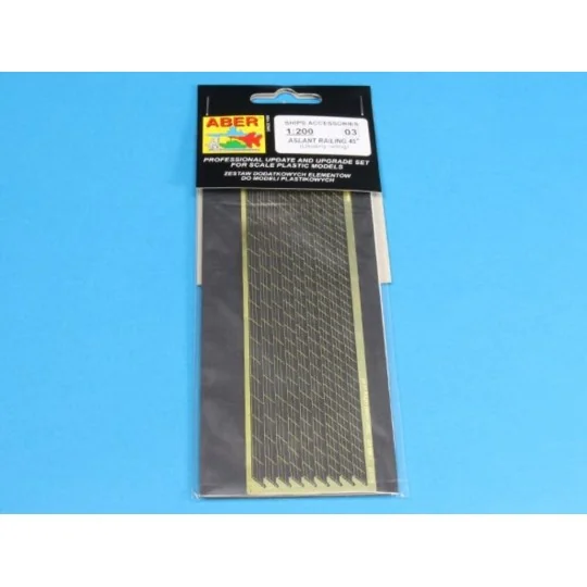 Aslant railing 45, 1/200 - Aber Models RE-200-03