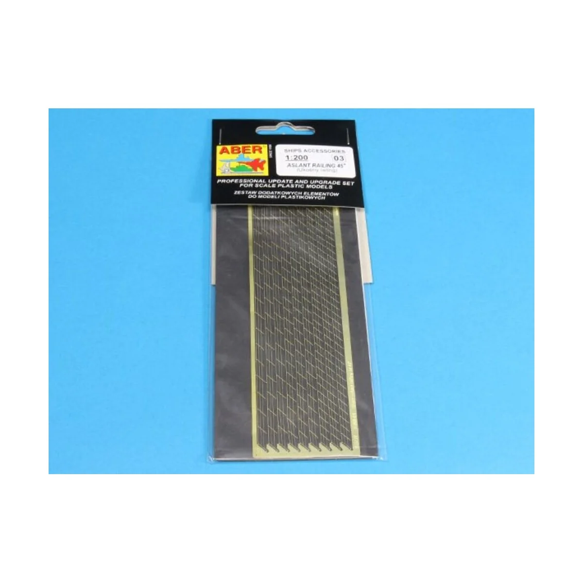 Aslant railing 45, 1/200 - Aber Models RE-200-03