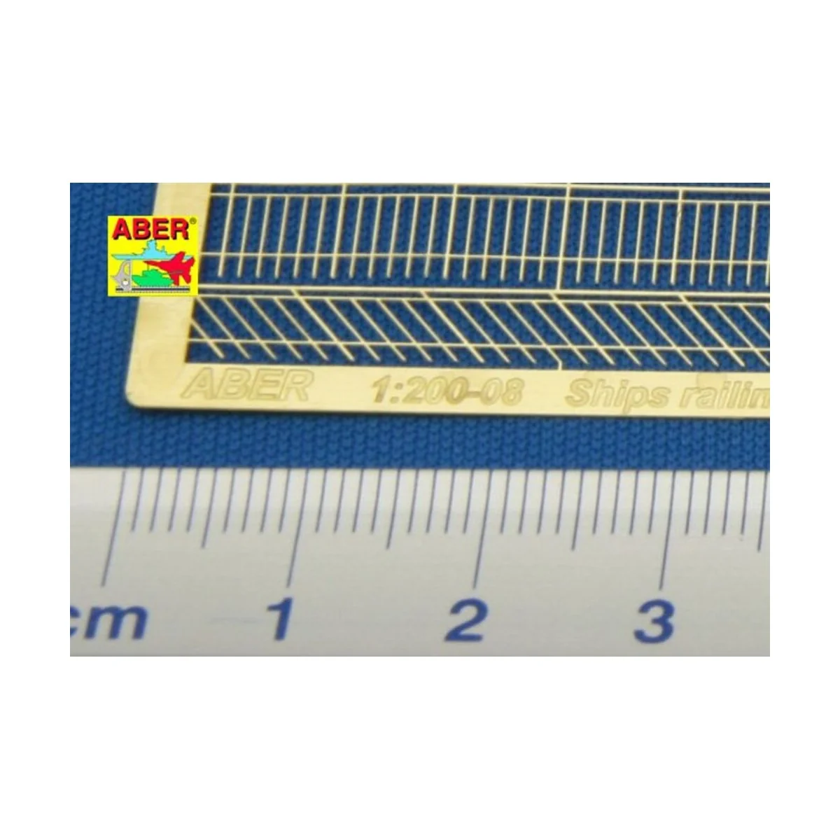 Ships railing -vertical bars, 1/200 - Aber Models RE-200-08