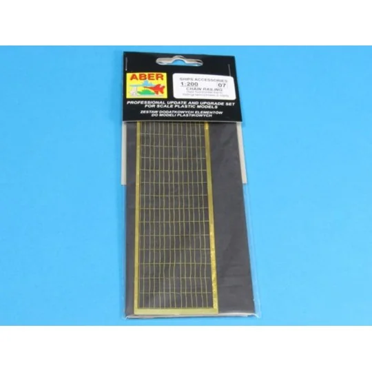 Ships chain railing -two horizontal bars, 1/200 - Aber Models RE-20...