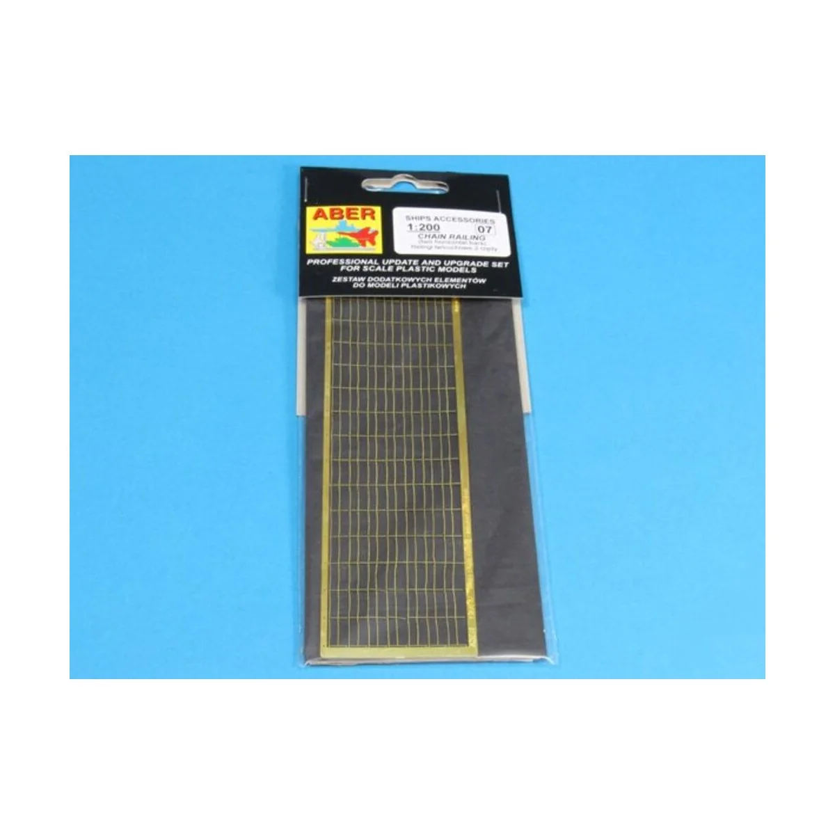 Ships chain railing -two horizontal bars, 1/200 - Aber Models RE-20...